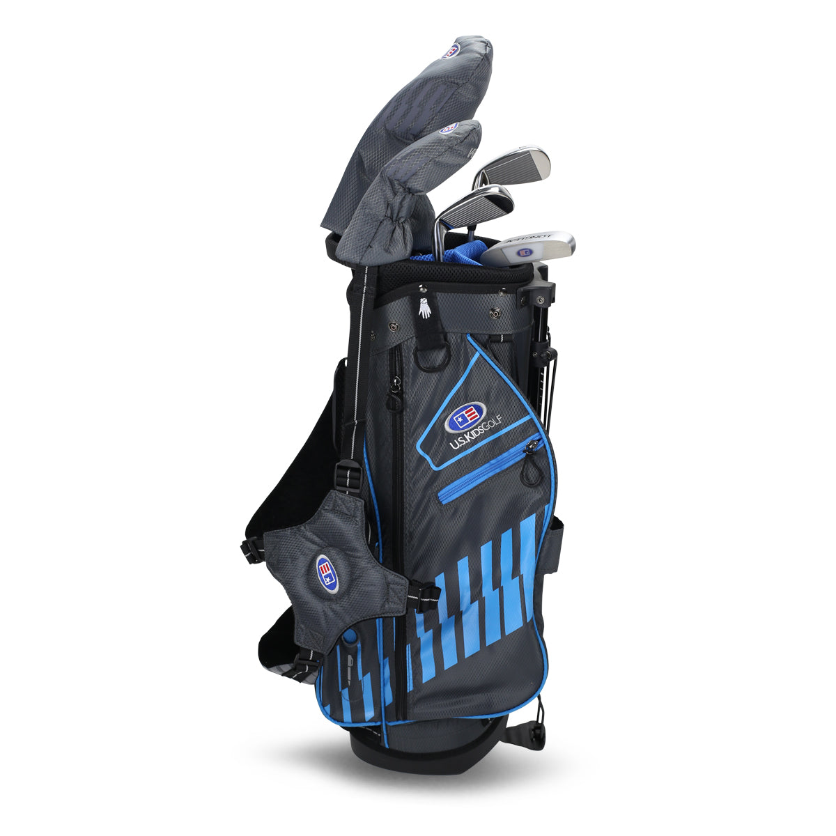 UL48-s 5 Club Stand Set, All Graphite, Grey/Teal Bag Right / Grey/Teal