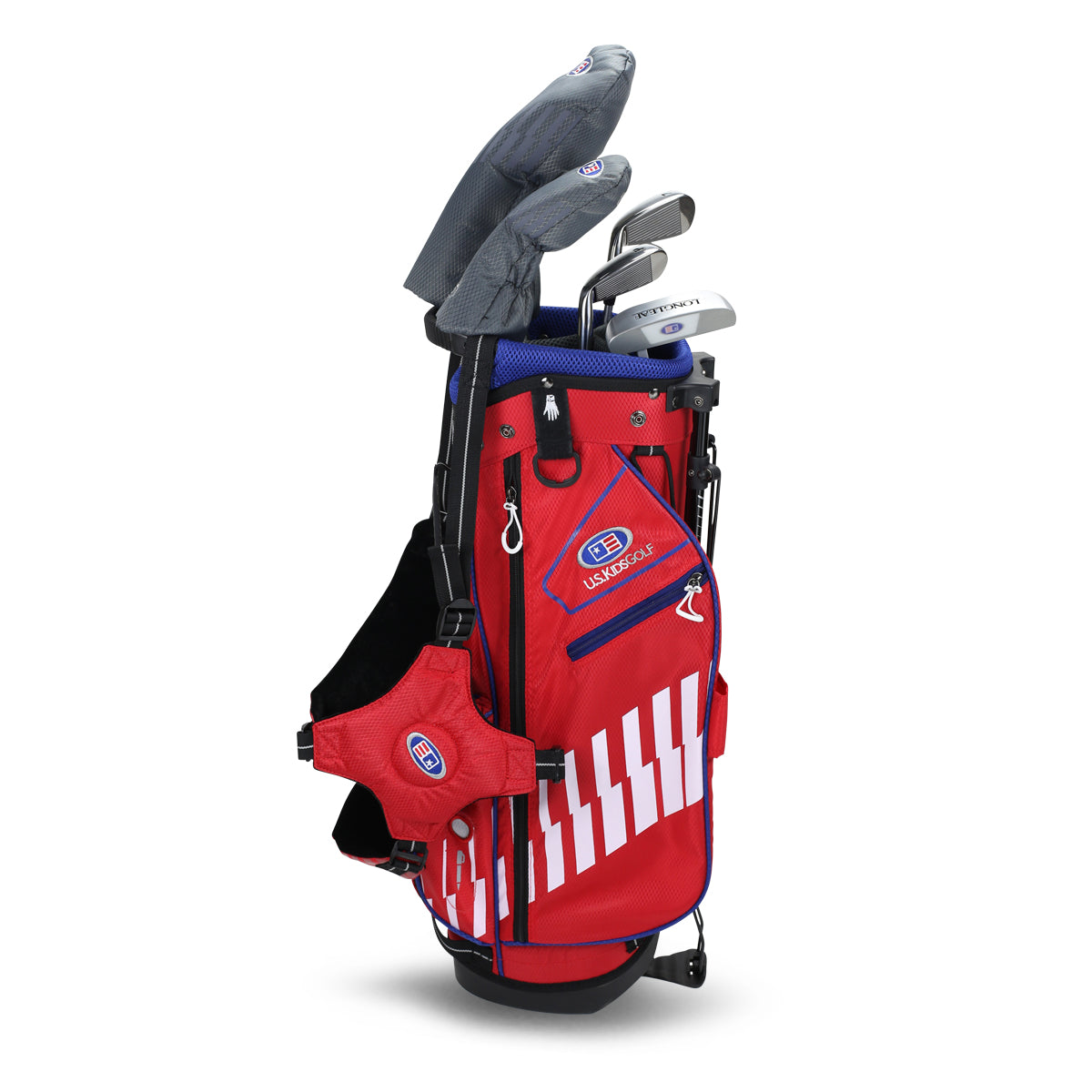 UL48-s 5 Club Stand Set, All Graphite, Grey/Teal Bag Right / Red/White/Blue
