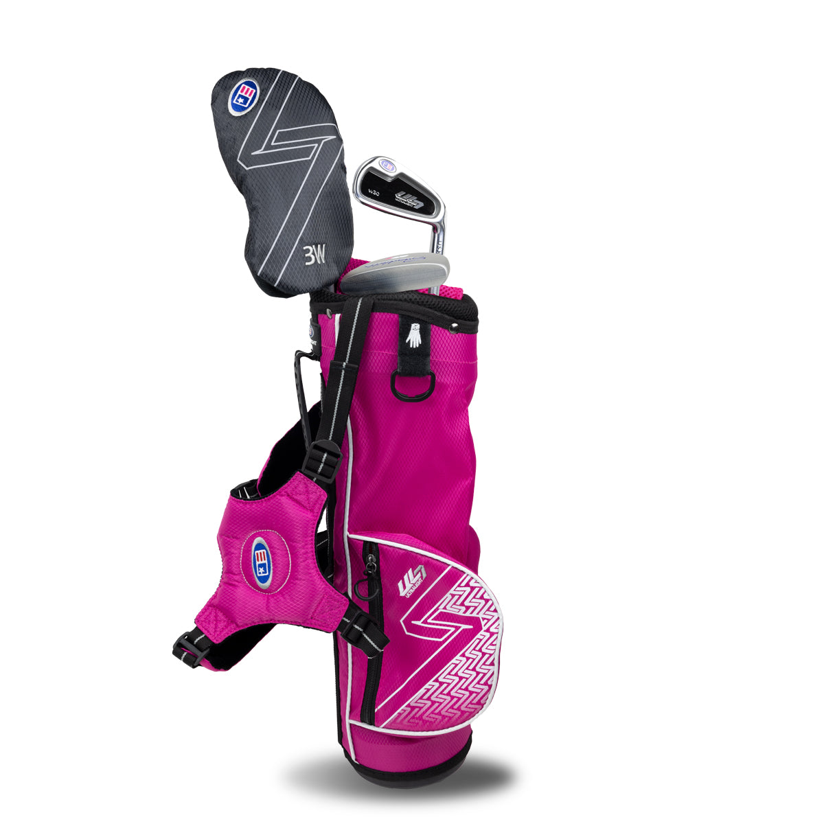 UL7 39 3 Club Carry Set, All Graphite, Black/ Right / Pink/White