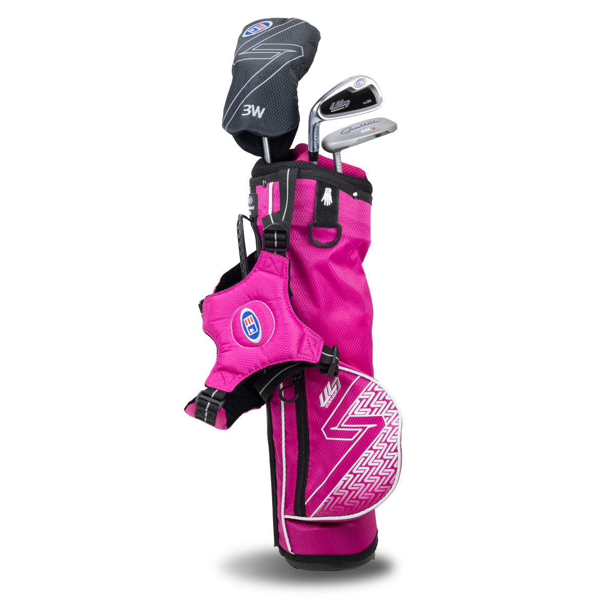 UL7 39 3 Club Carry Set, All Graphite, Black/ Left / Pink/White