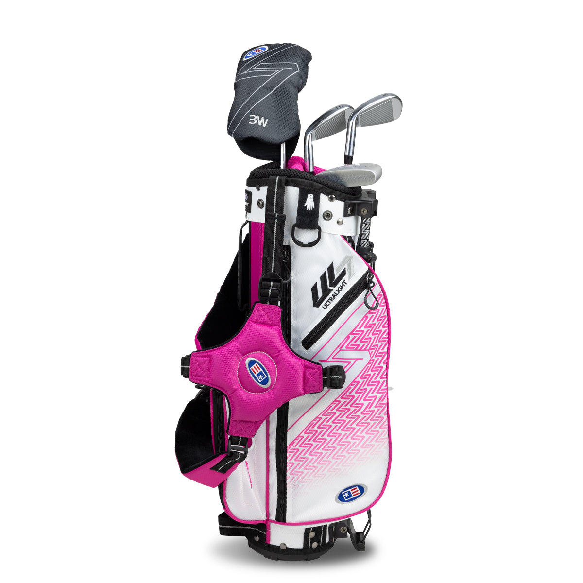 UL7 42 4 Club Stand Set, All Graphite, Black/ Right / White/Pink