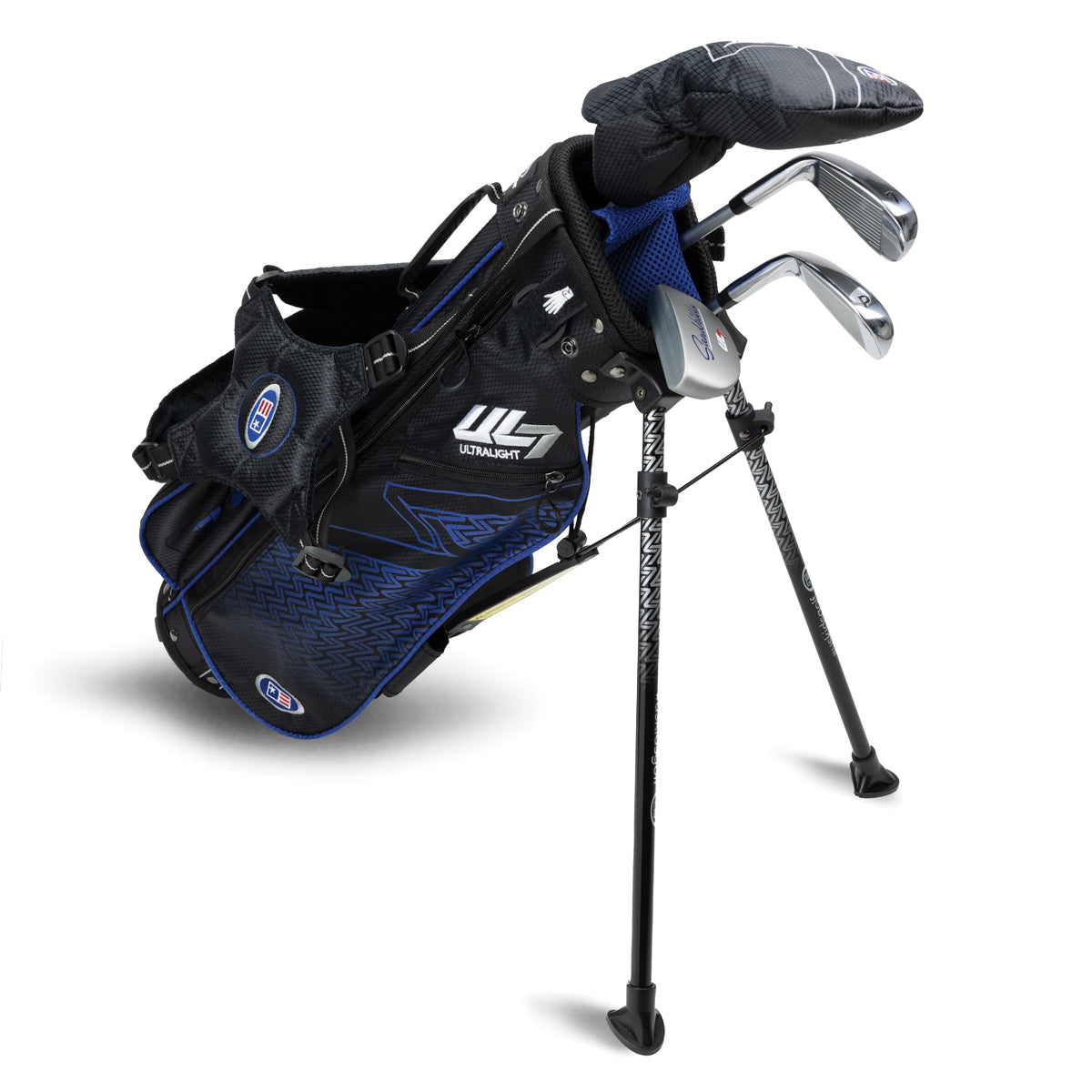 UL7 45 4 Club Stand Set, All Graphite, Black/ Right / Black/Blue