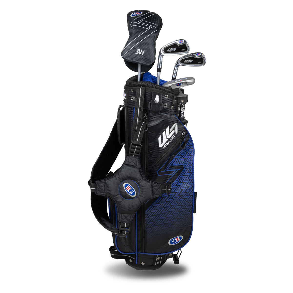 UL7 45 4 Club Stand Set, All Graphite, Black/ Left / Black/Blue