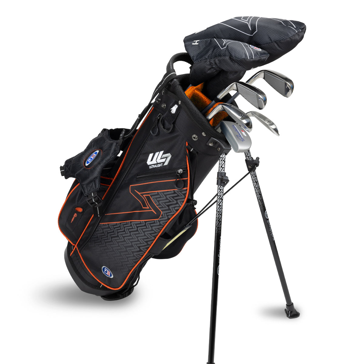 UL7 51 7 Club Stand Set, All Graphite, Black/ Right / Black/Orange