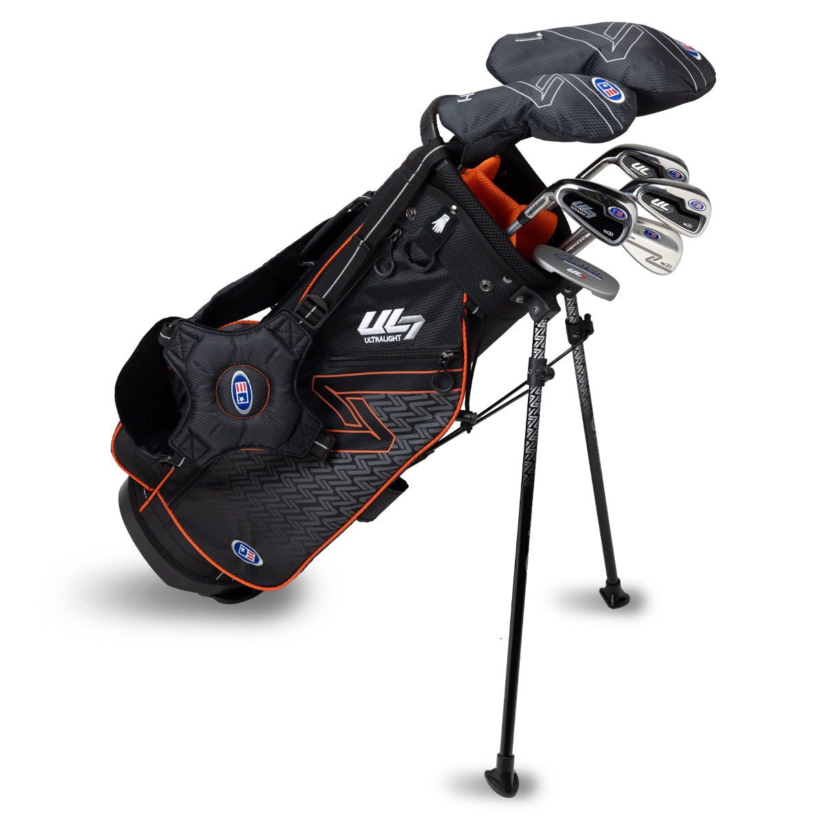 UL7 51 7 Club Stand Set, All Graphite, Black/ Left / Black/Orange