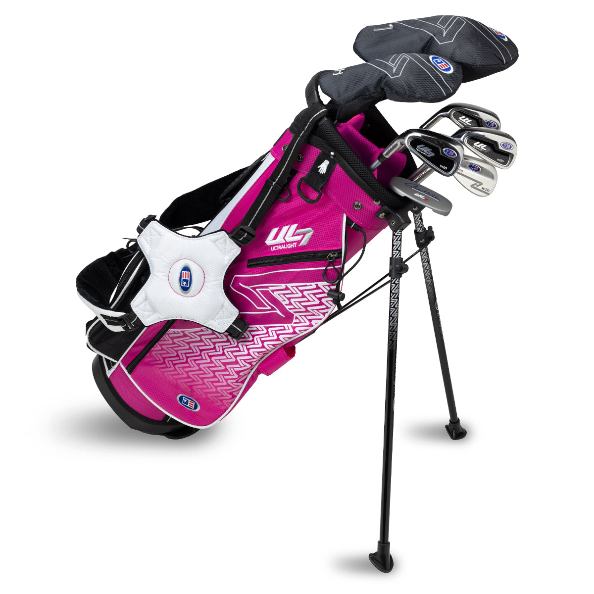 UL7 51 7 Club Stand Set, All Graphite, Black/ Left / Pink/White