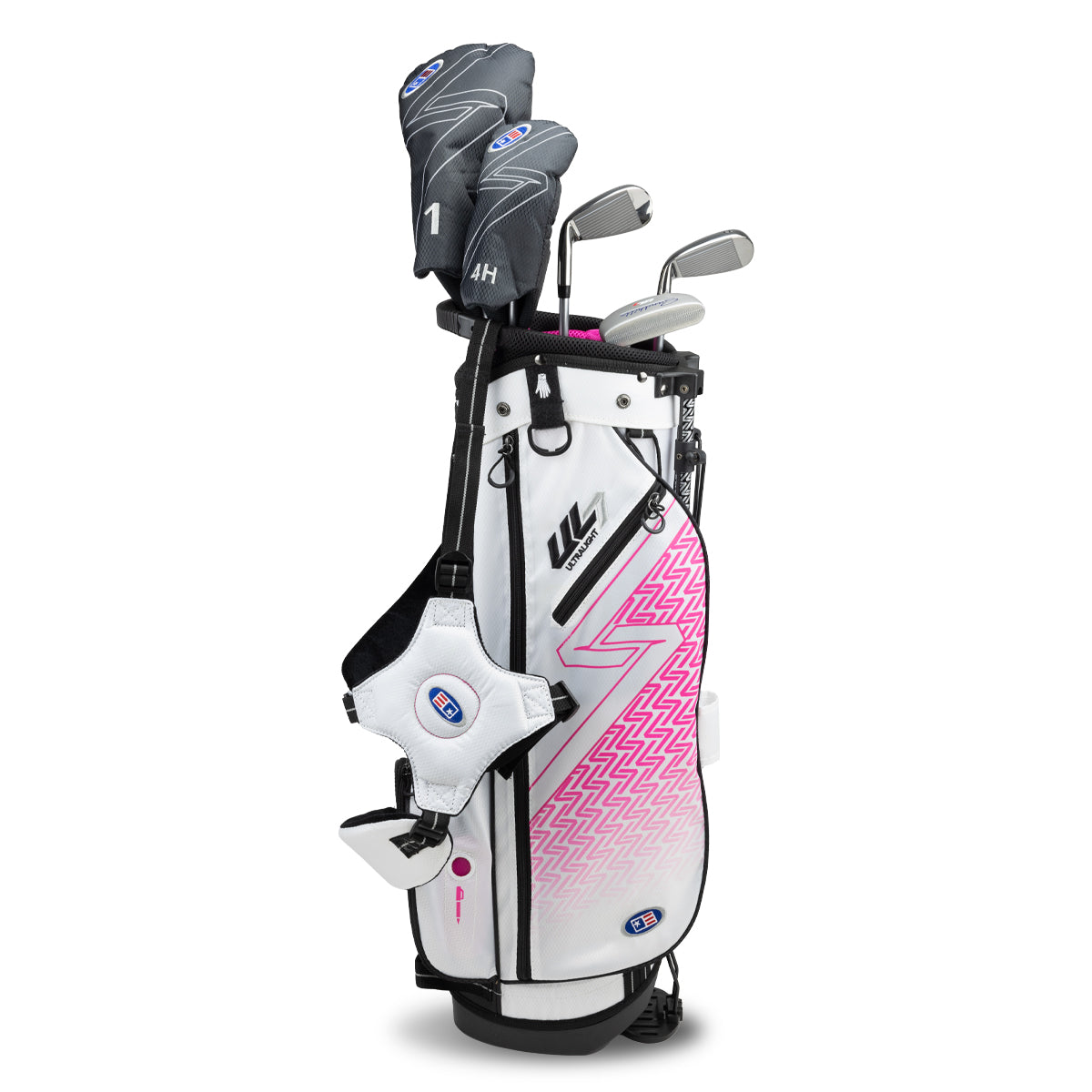 UL7 54 5 Club Stand Set, All Graphite, Black/ Right / White/Pink