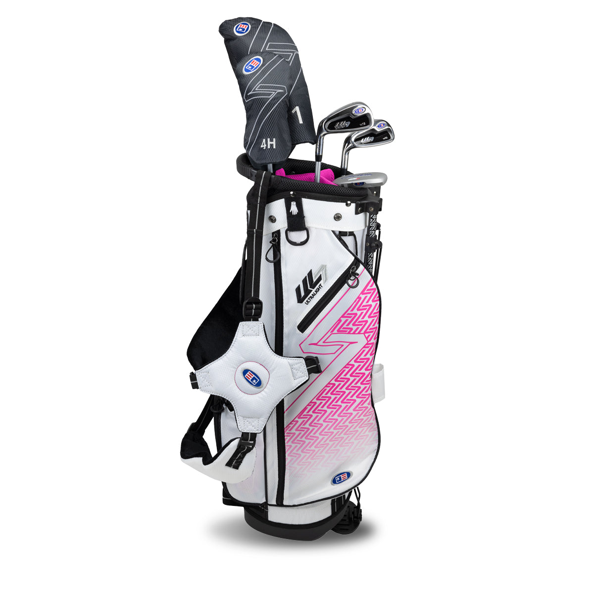 UL7 54 5 Club Stand Set, All Graphite, Black/ Left / White/Pink