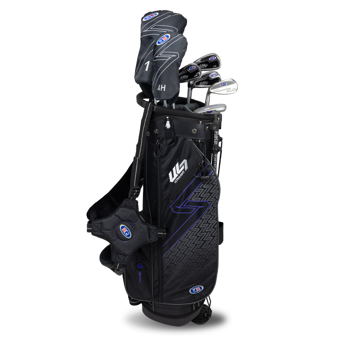 UL7 54 7 Club Stand Set, All Graphite, Black/ Left / Black/Purple