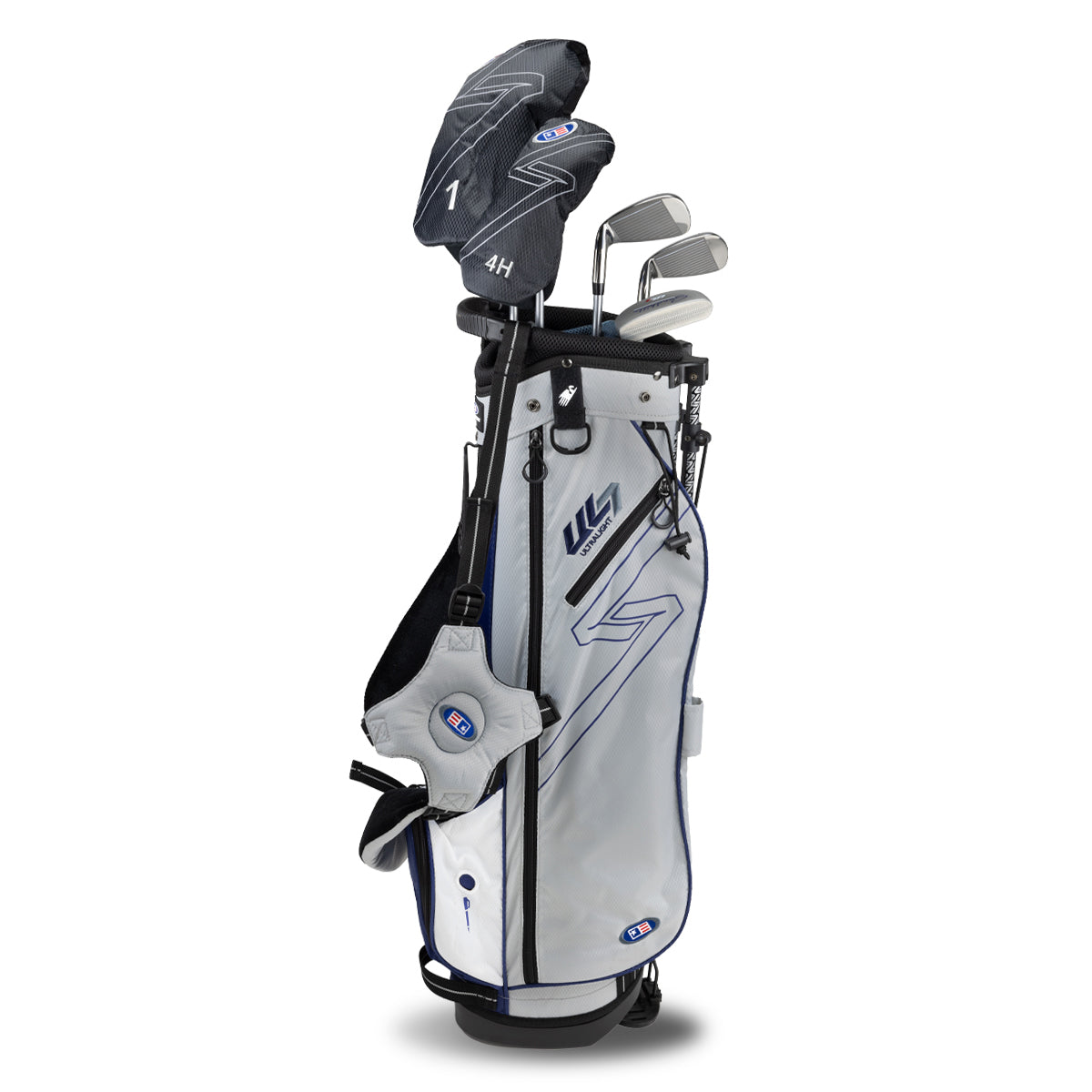 UL7 60 5 Club Stand Set, All Graphite, Black/Maroon Bag Right / Silver/Navy