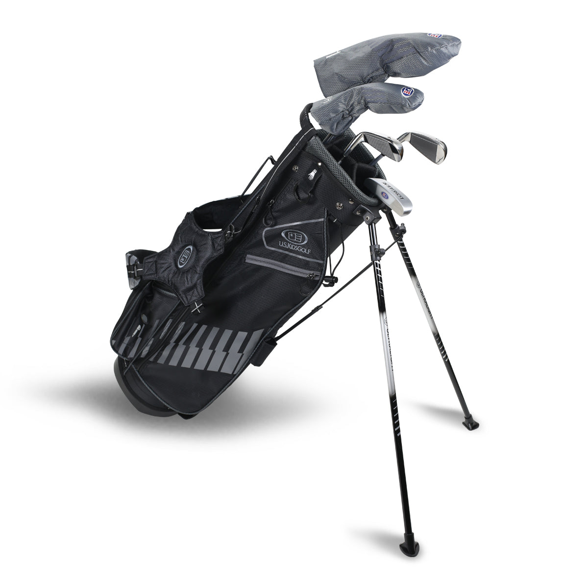 UL60-s 5 Club Stand Set, All Graphite, Grey/Maroon Bag Right / Black/Grey
