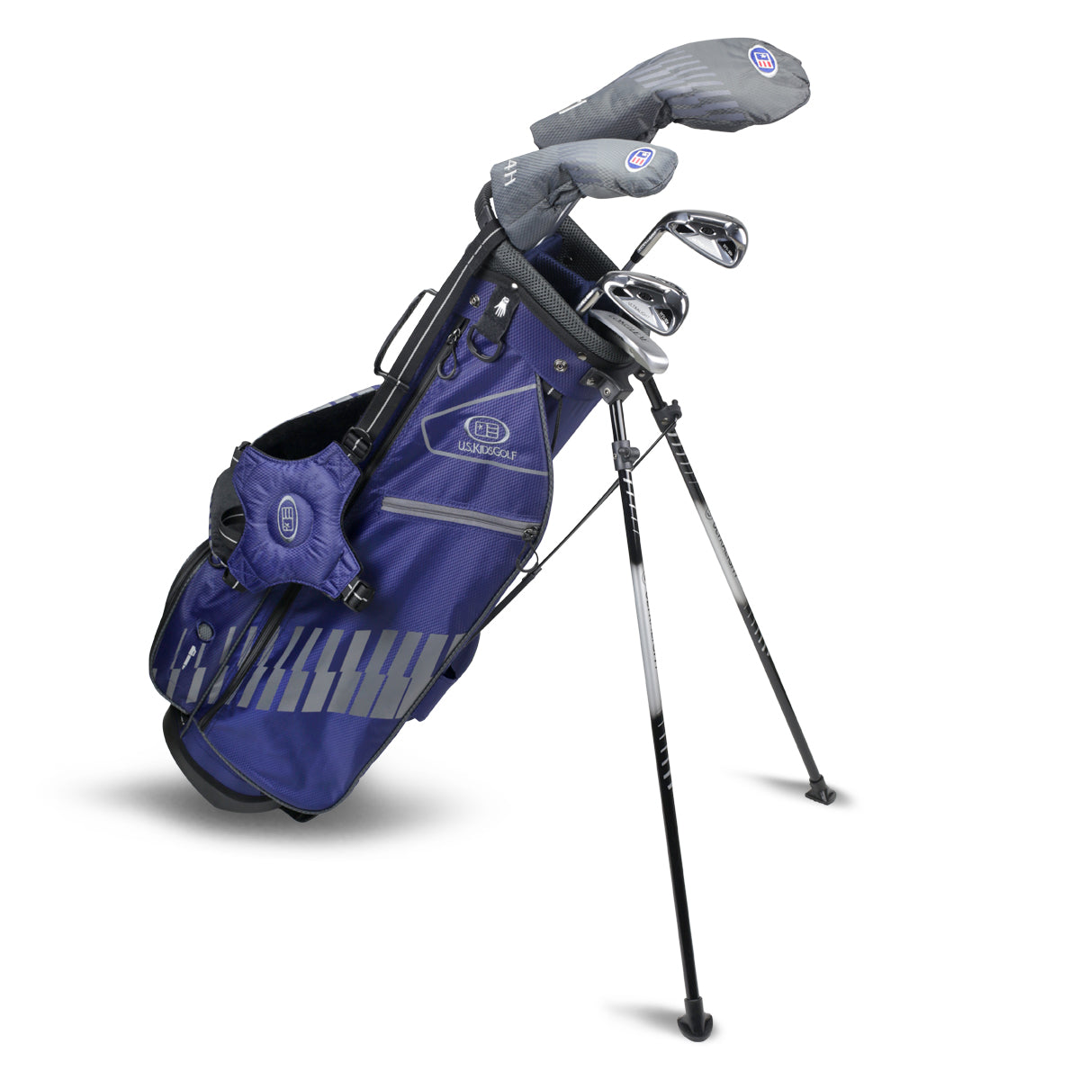 UL63-s 5 Club Stand Set, All Graphite, Grey/Gold Bag Left / Navy/Grey