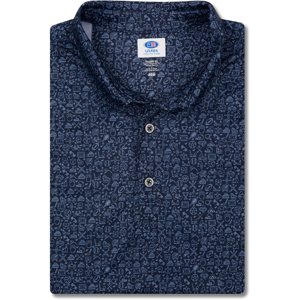 Boys Sports King Print Polo Youth S