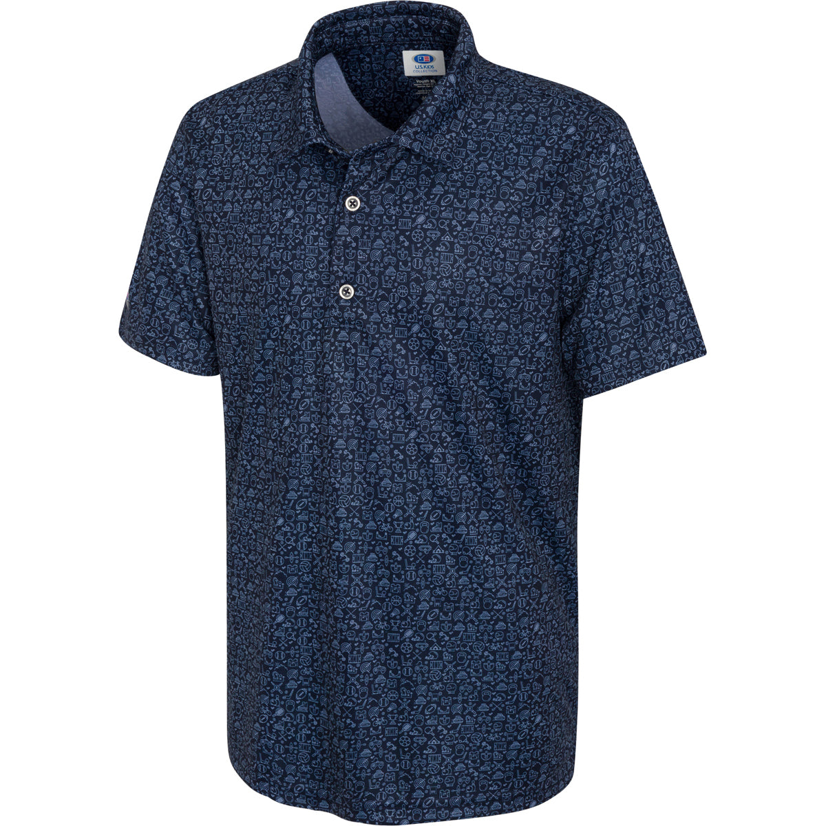 Boys Sports King Print Polo Youth S