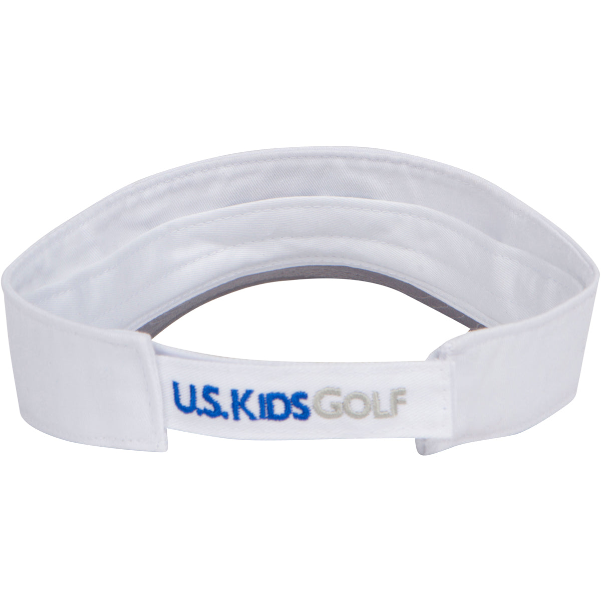 Oval Twill Visor, White, Youth M/L 54cm