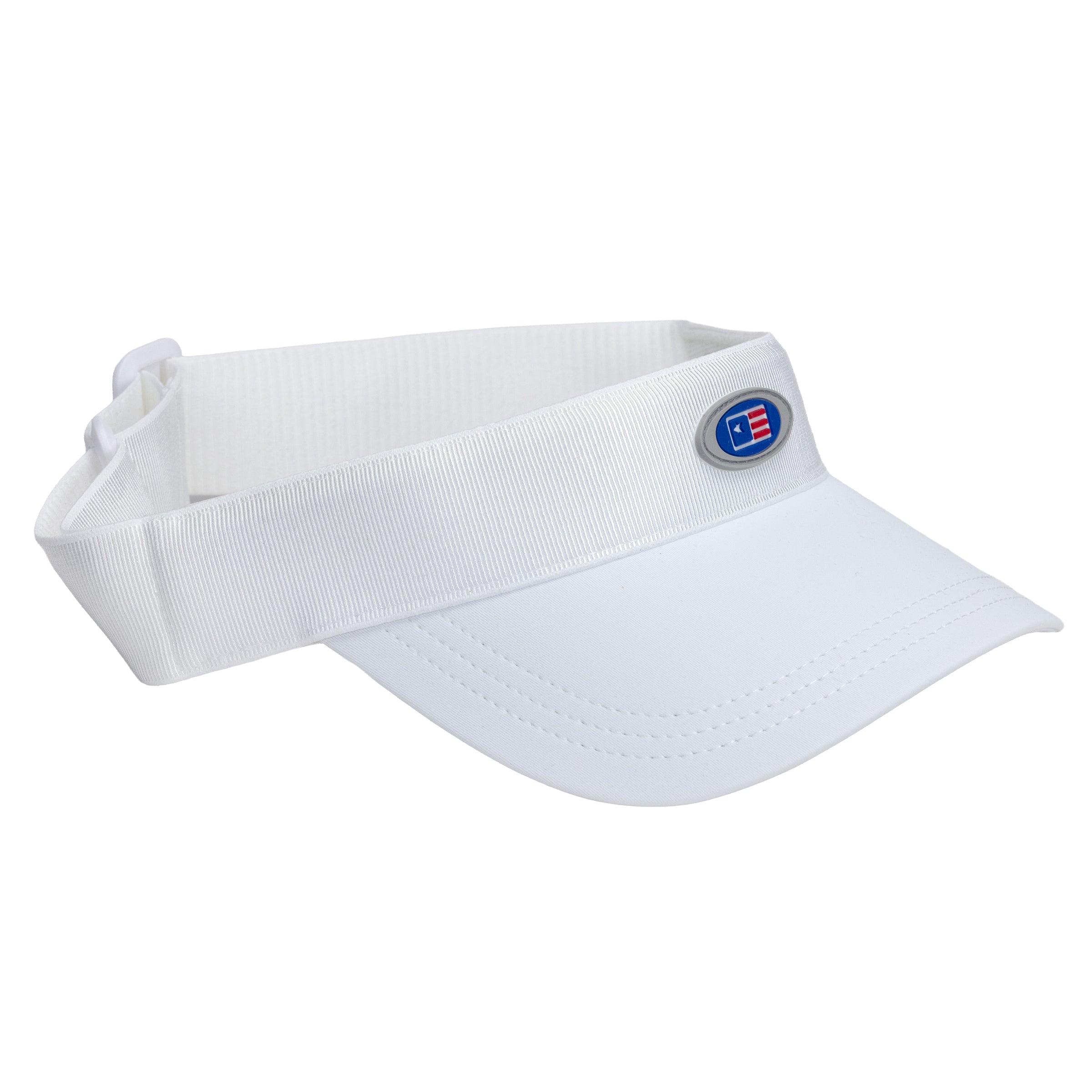 Oval Bounds Visor, White, Adult 56cm