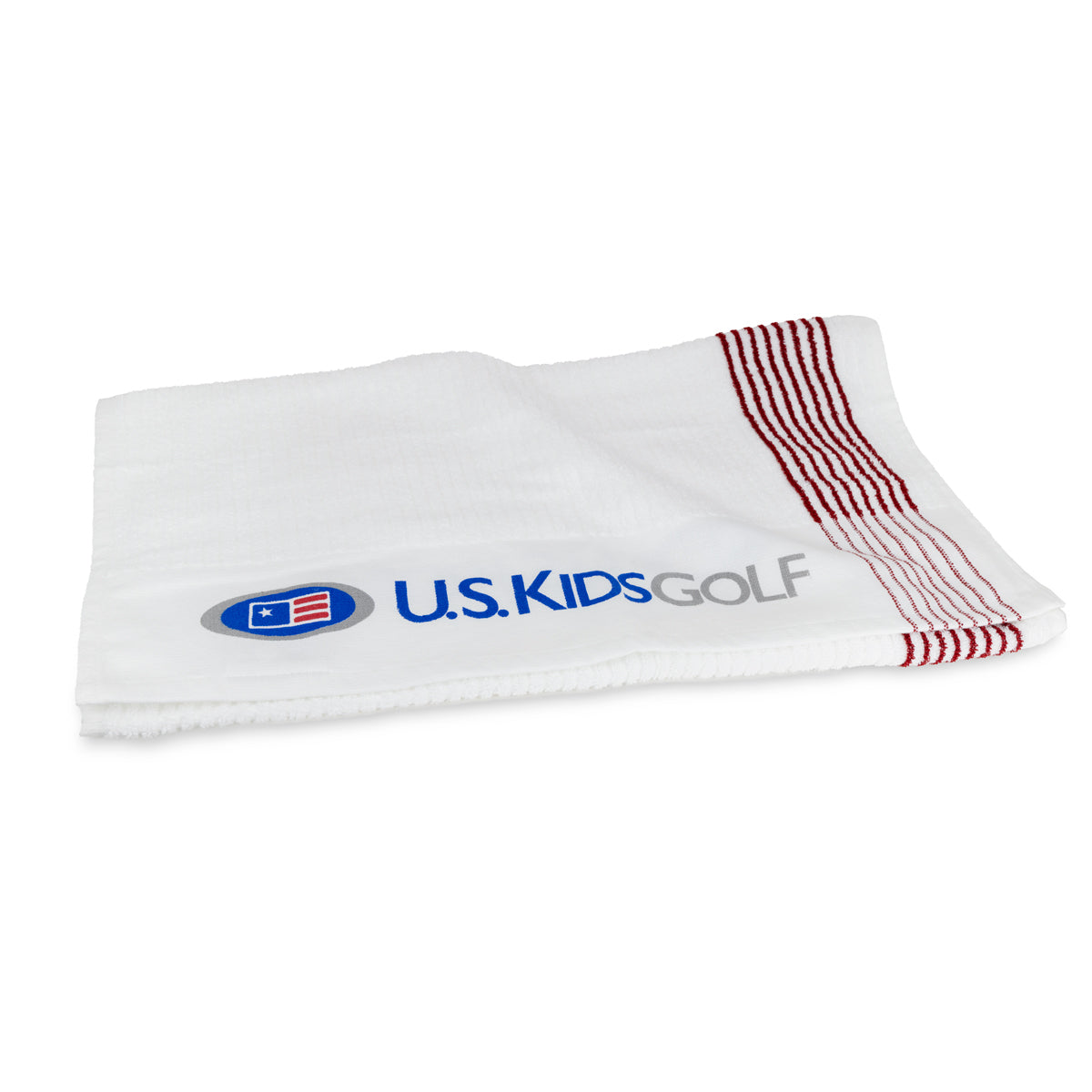 USKG Caddie Towel, White/Red