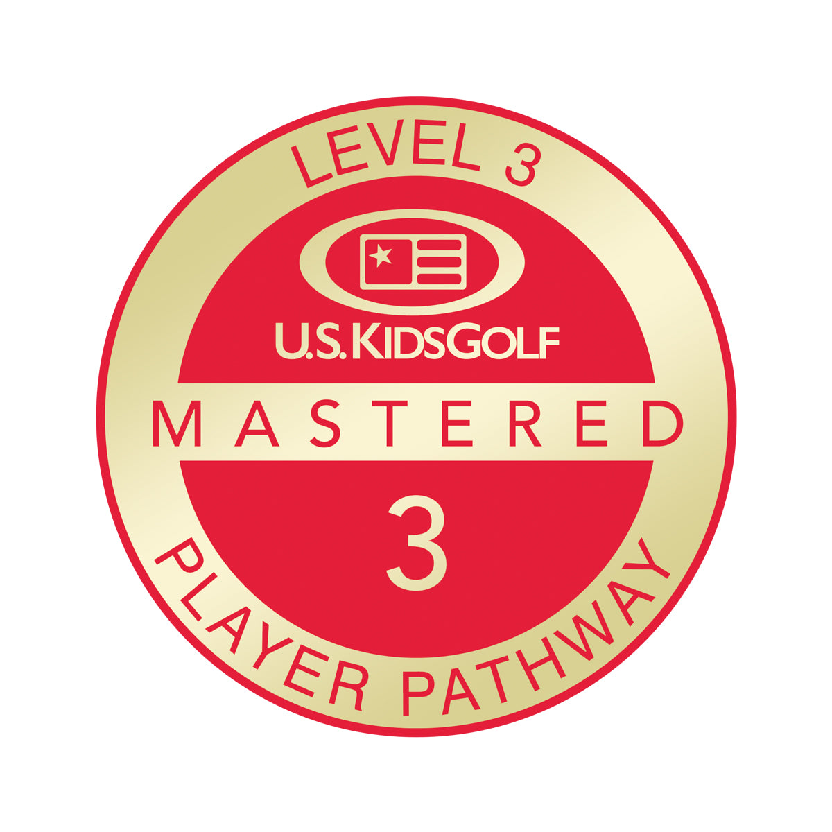 Level 3 PP Mastered Pin, Individual Red