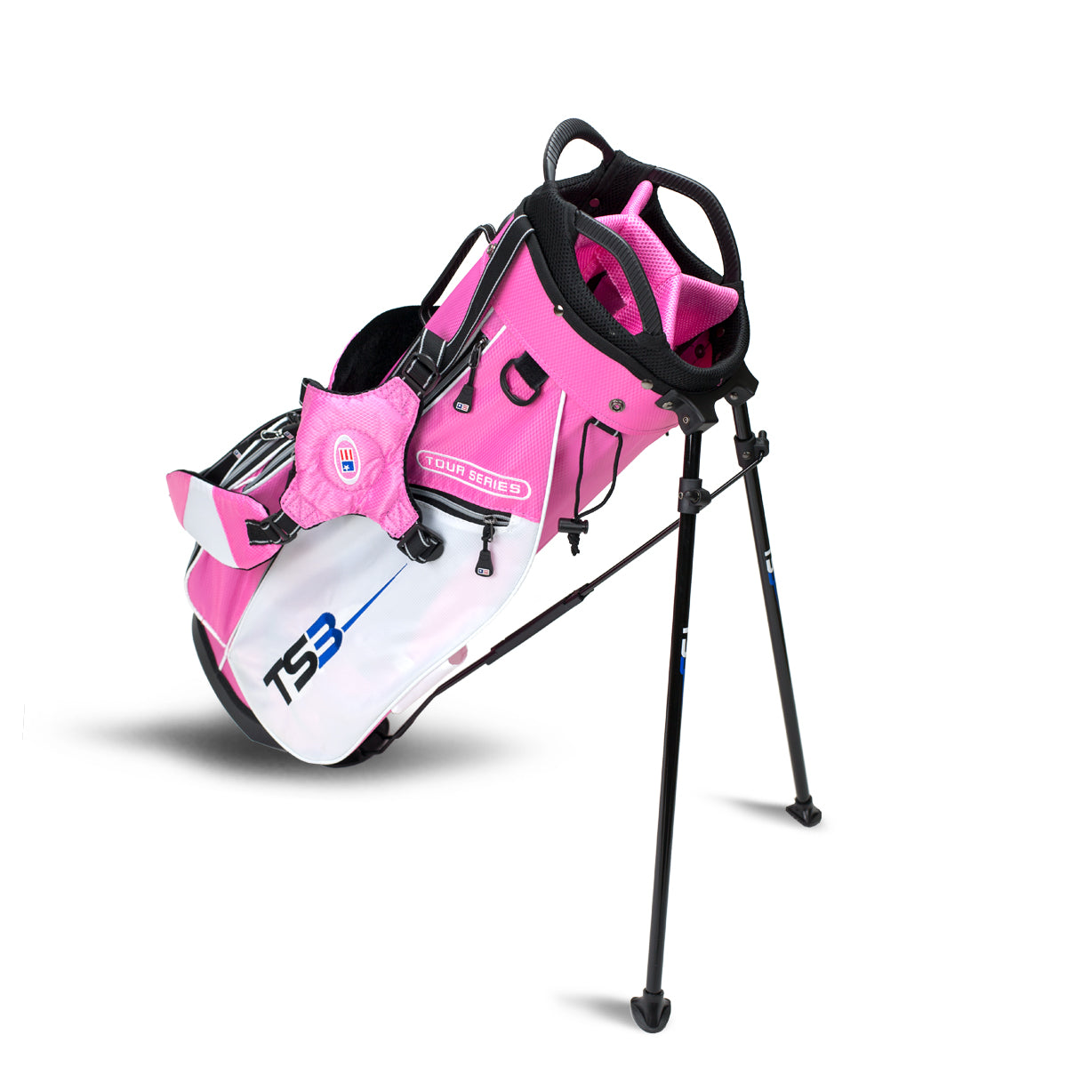 TS3-63 Stand Bag 33.5 Inch Pink/White/Silver
