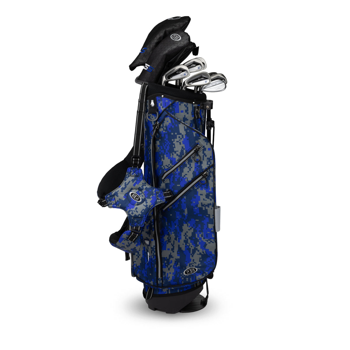 TS5-57 10 Club Stand Set Graphite Left / Blue Camo