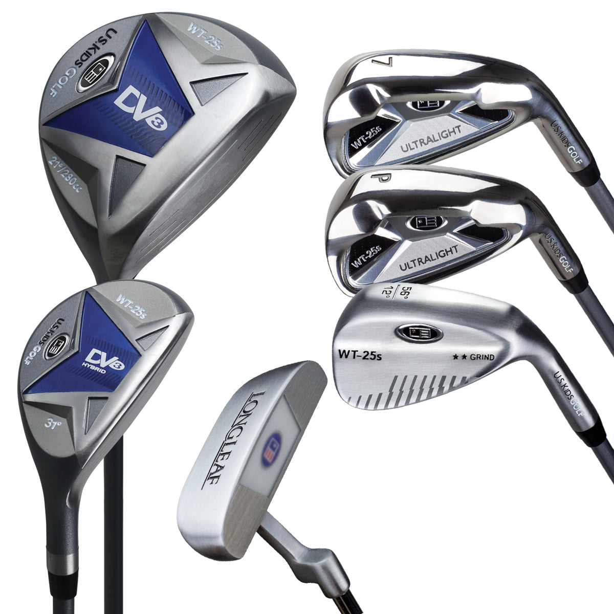 UL45-s 6 Club DV3 Stand Set, All Graphite, Grey/ Right / Grey/Blue