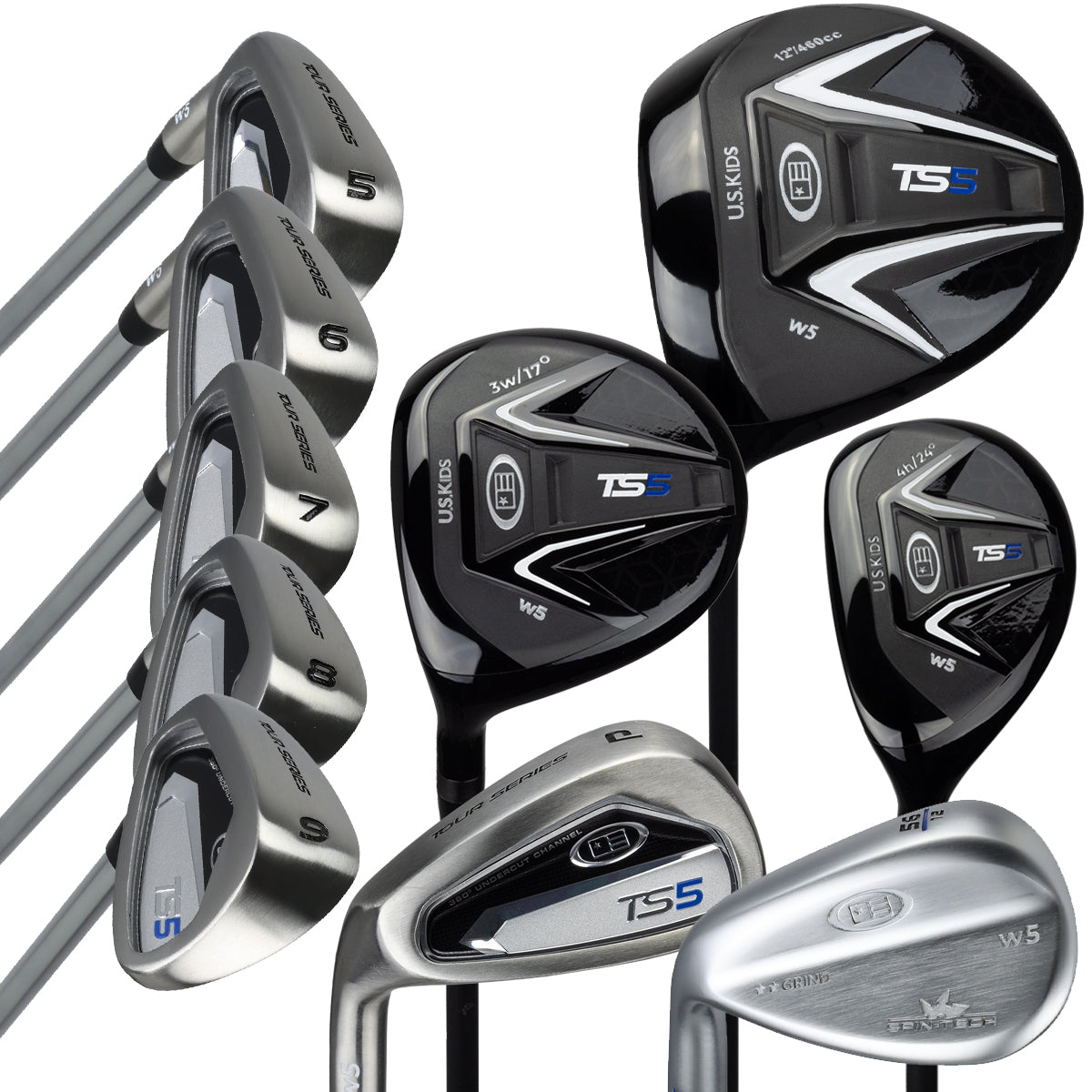 TS5-66 10 Club Only Set Combo Shafts Left