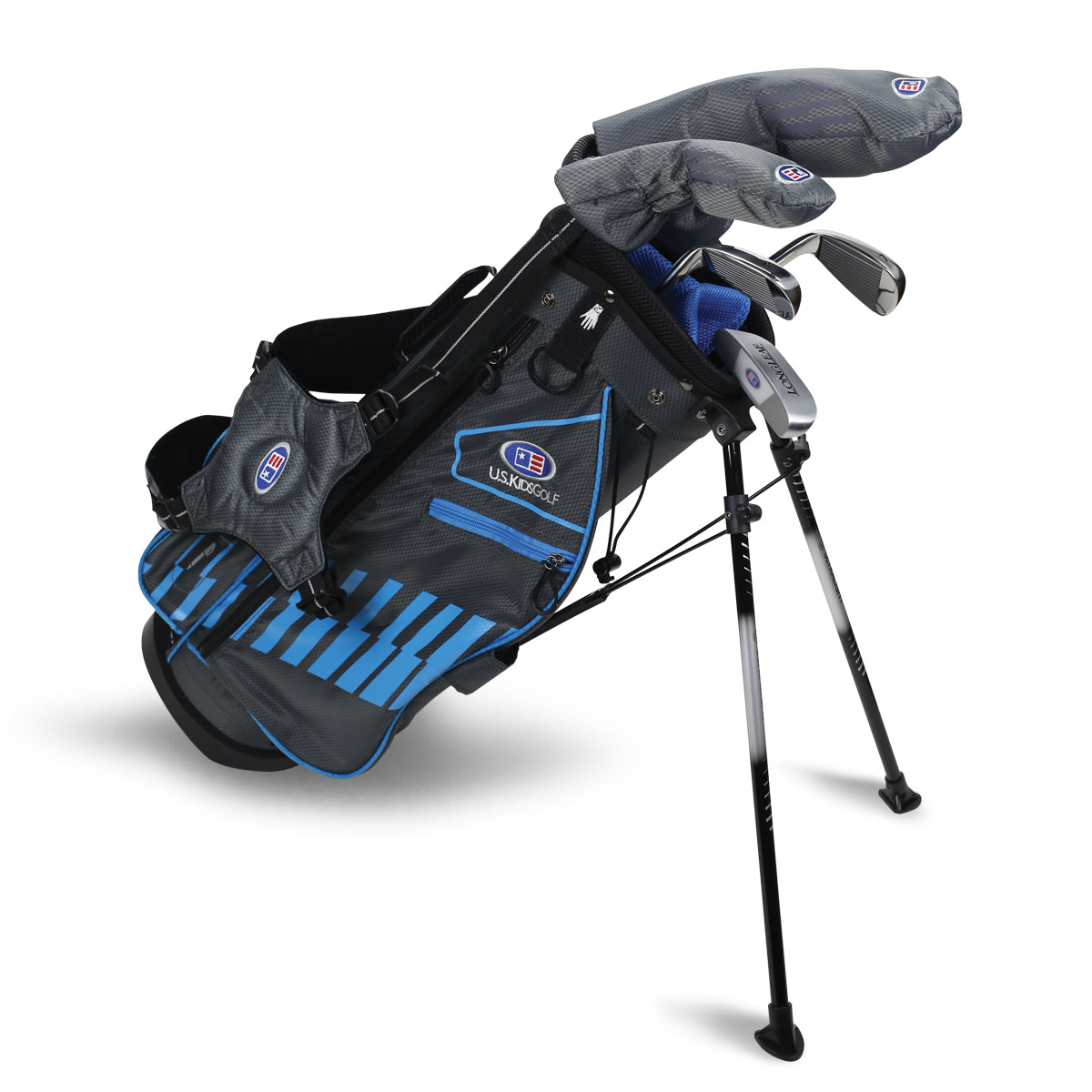 UL48-s 5 Club Stand Set, All Graphite, Grey/Teal Bag Right / Grey/Teal