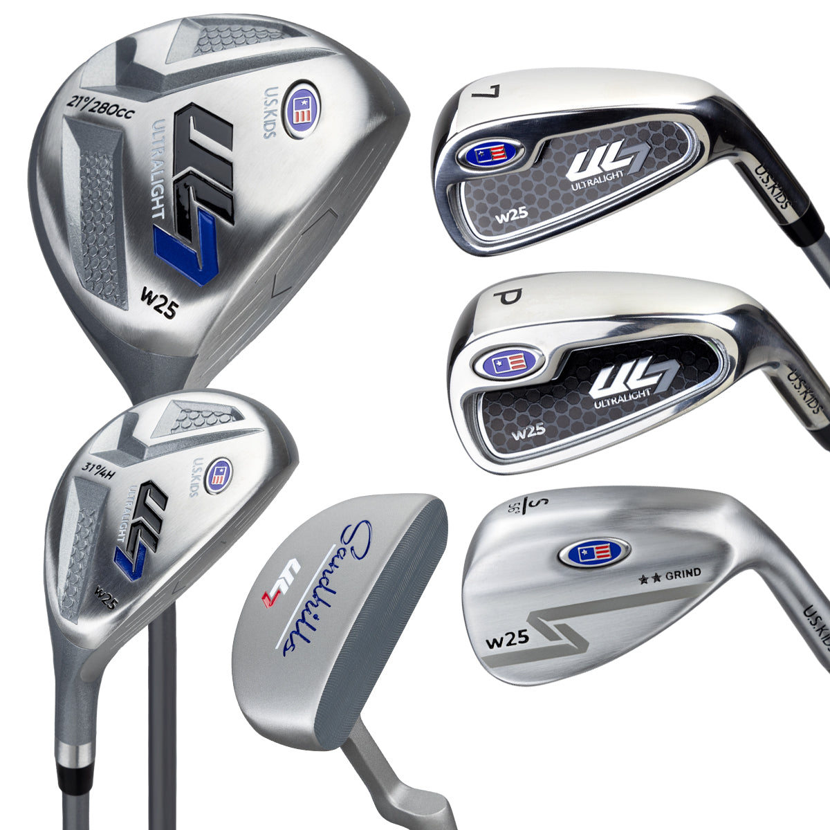 UL7 45 6 Club Only Set, All Graphite Right