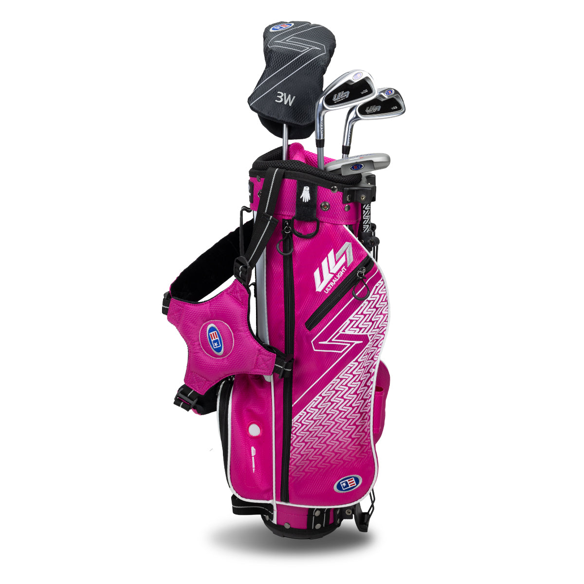 UL7 45 4 Club Stand Set, All Graphite, Black/ Left / Pink/White