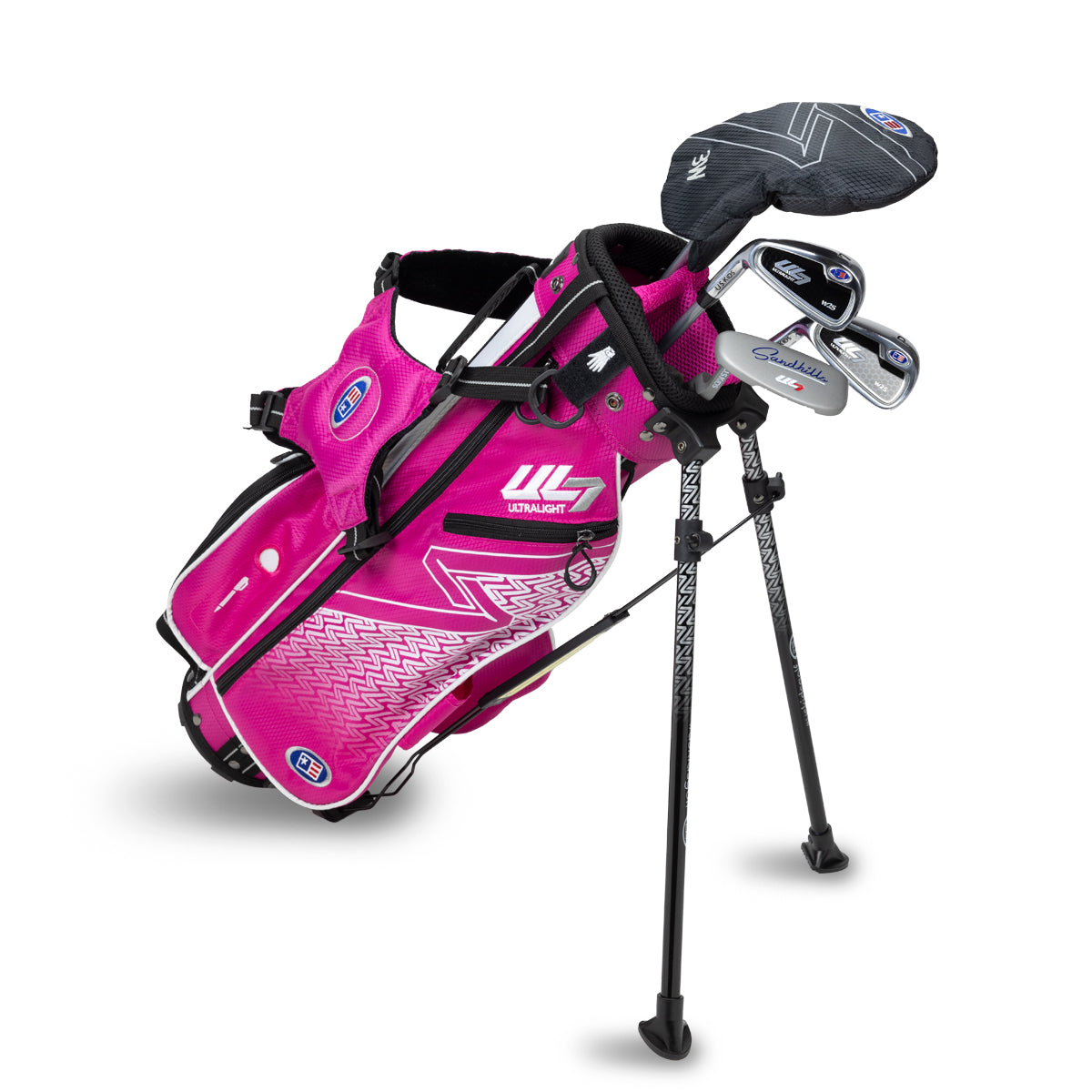 UL7 45 4 Club Stand Set, All Graphite, Black/ Left / Pink/White