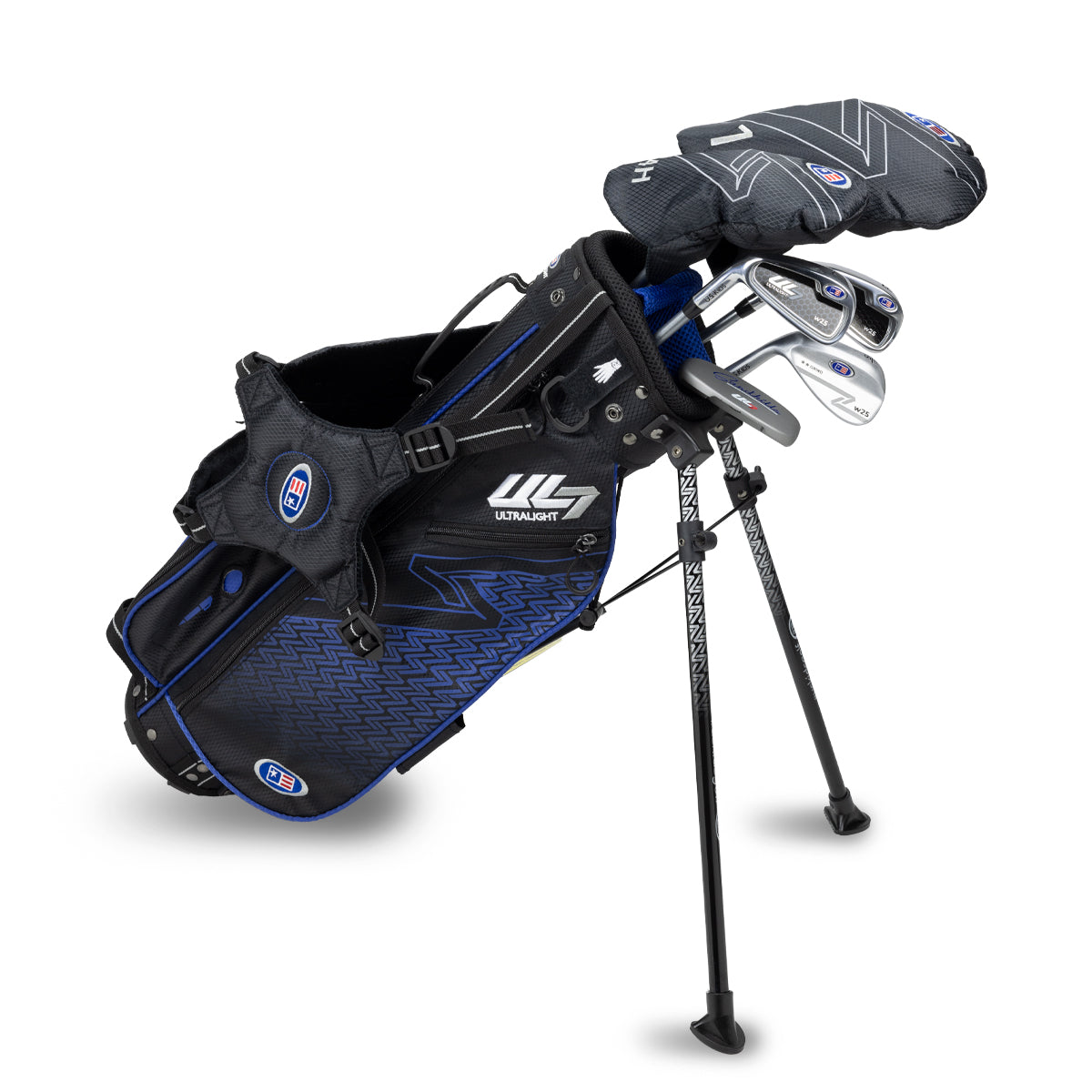 UL7 45 6 Club Stand Set, All Graphite, Black/ Left / Black/Blue