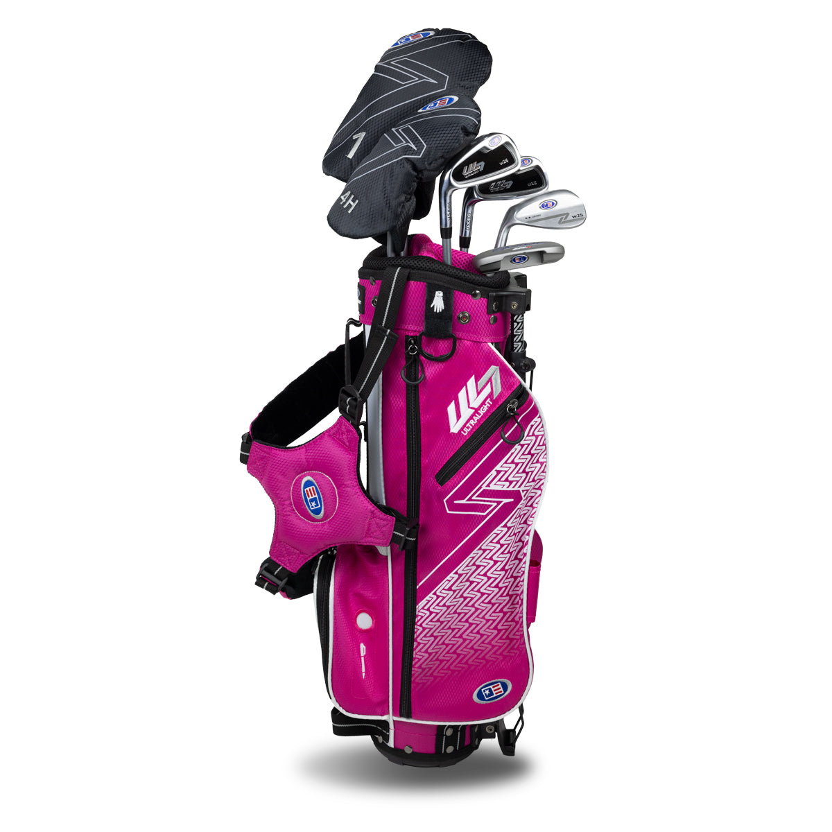 UL7 45 6 Club Stand Set, All Graphite, Black/ Left / Pink/White