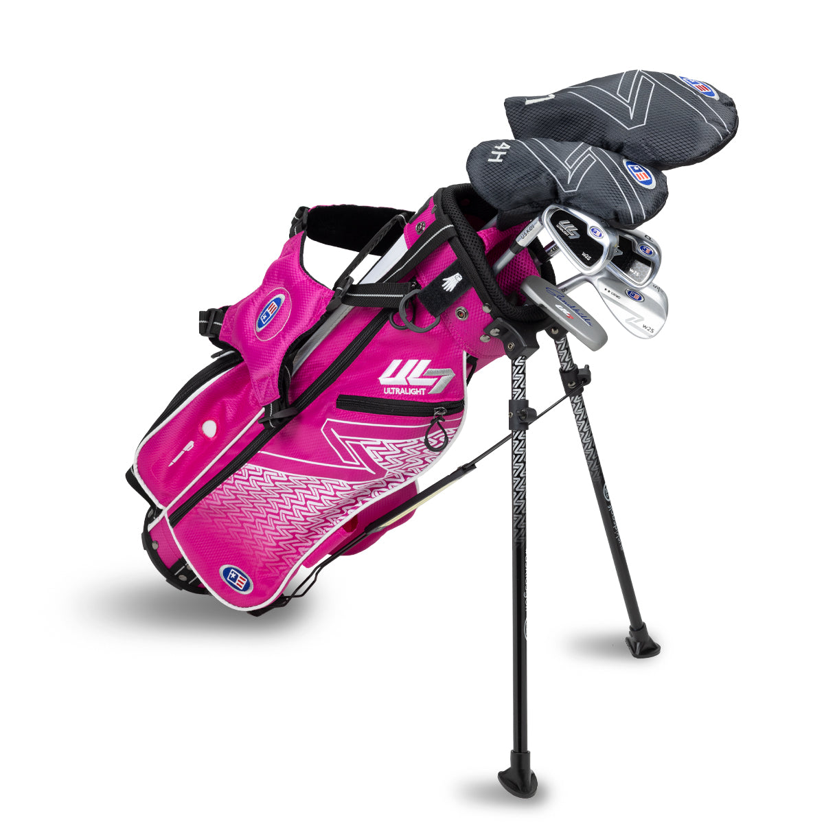 UL7 45 6 Club Stand Set, All Graphite, Black/ Left / Pink/White