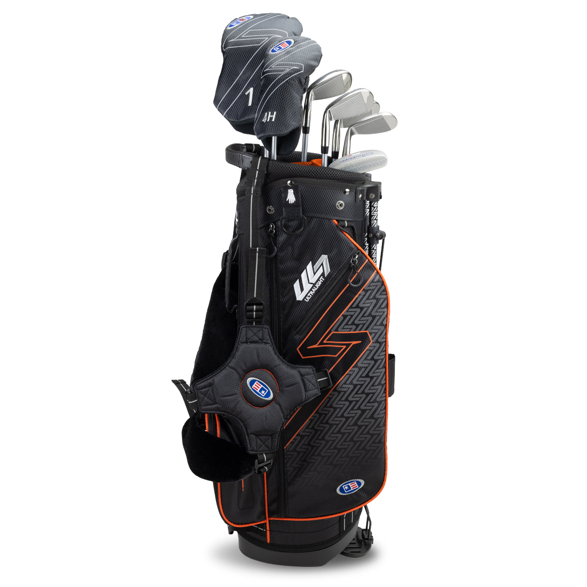 UL7 51 7 Club Stand Set, All Graphite, Black/ Right / Black/Orange