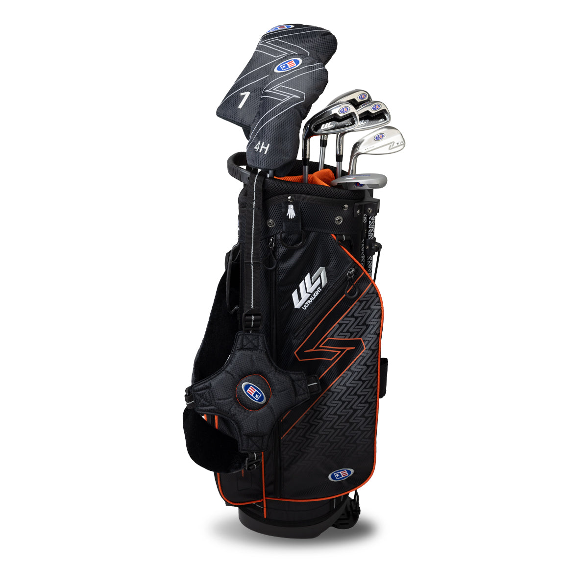 UL7 51 7 Club Stand Set, All Graphite, Black/ Left / Black/Orange