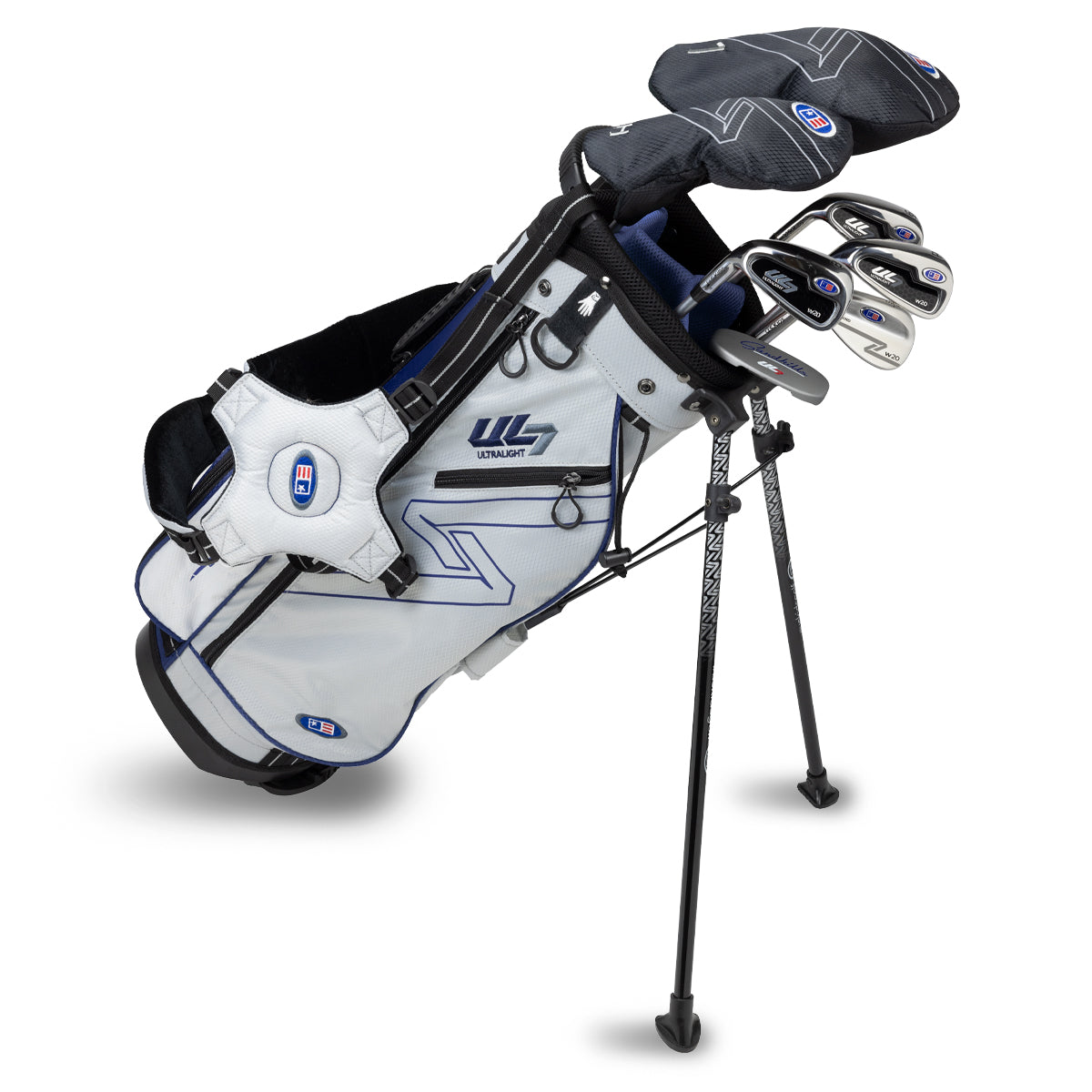 UL7 51 7 Club Stand Set, All Graphite, Black/ Left / Silver/Navy