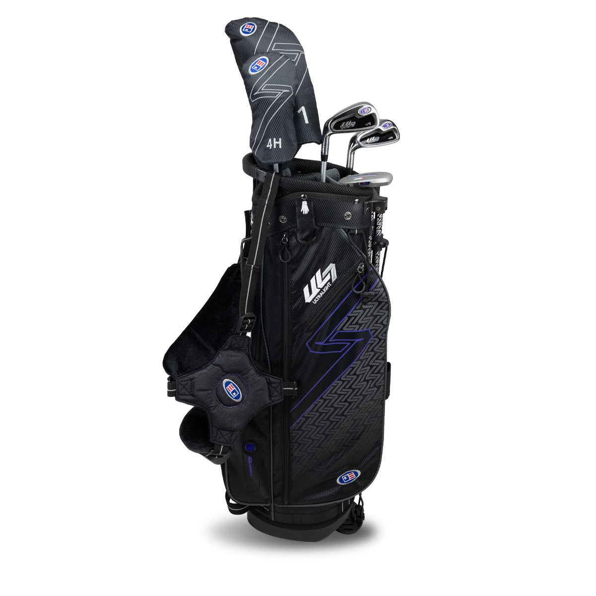 UL7 54 5 Club Stand Set, All Graphite, Black/ Left / Black/Purple