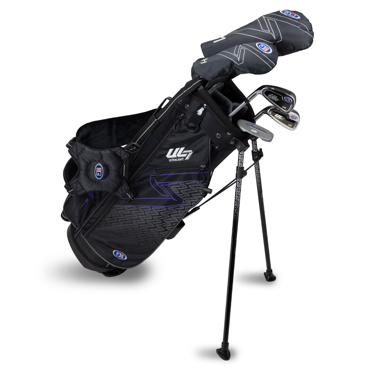 UL7 54 5 Club Stand Set, All Graphite, Black/ Left / Black/Purple
