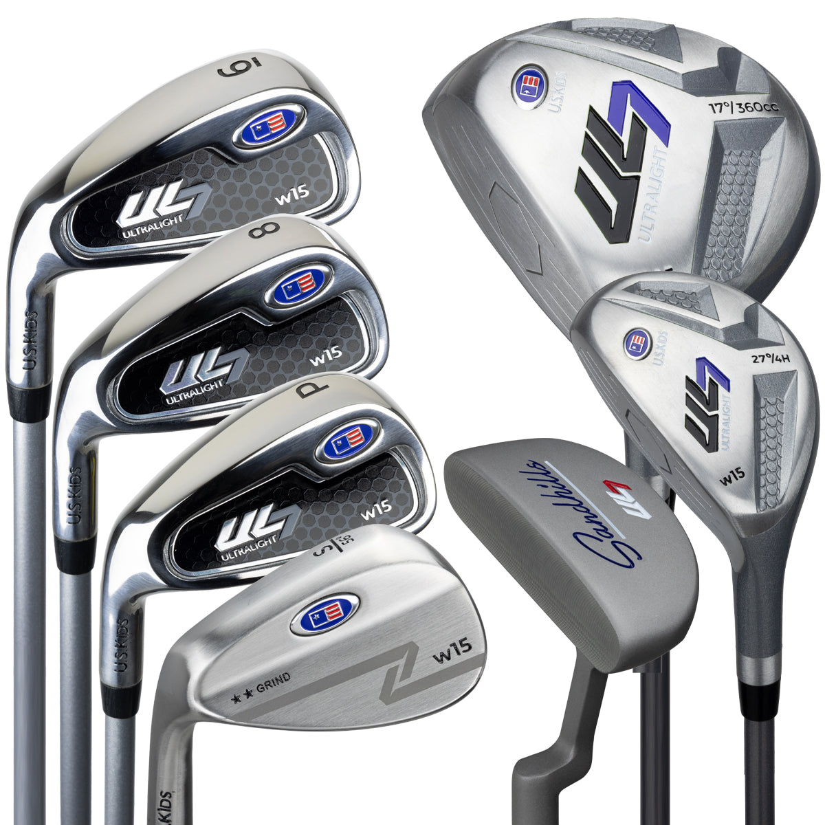 UL7 54 7 Club Stand Set, All Graphite, Black/ Left / Black/Purple