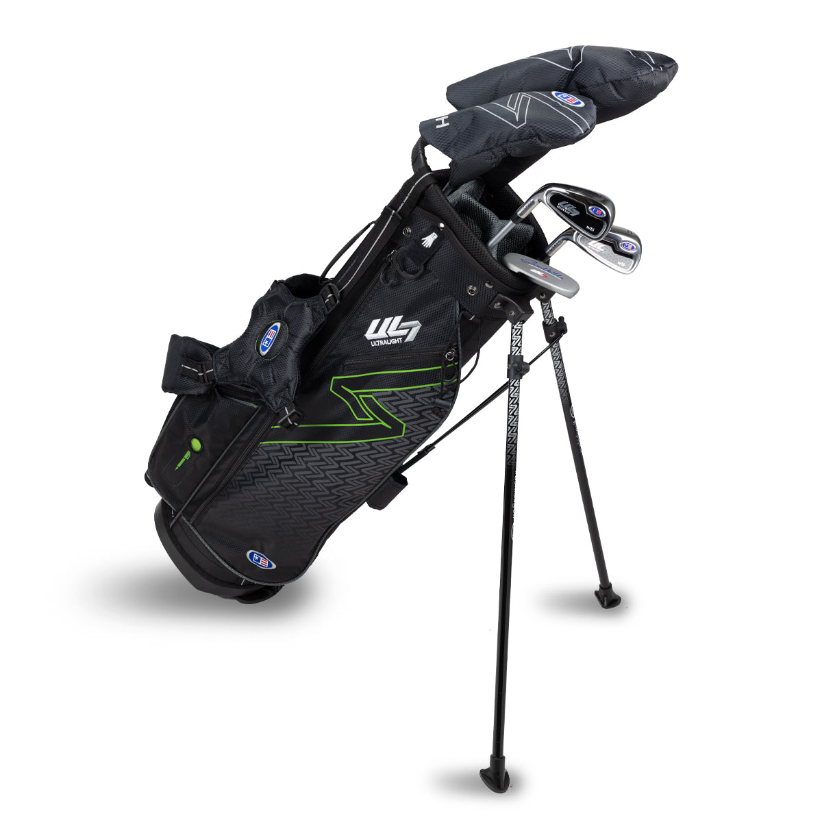 UL7 57 5 Club Stand Set, All Graphite, Black/ Left / Black/Green