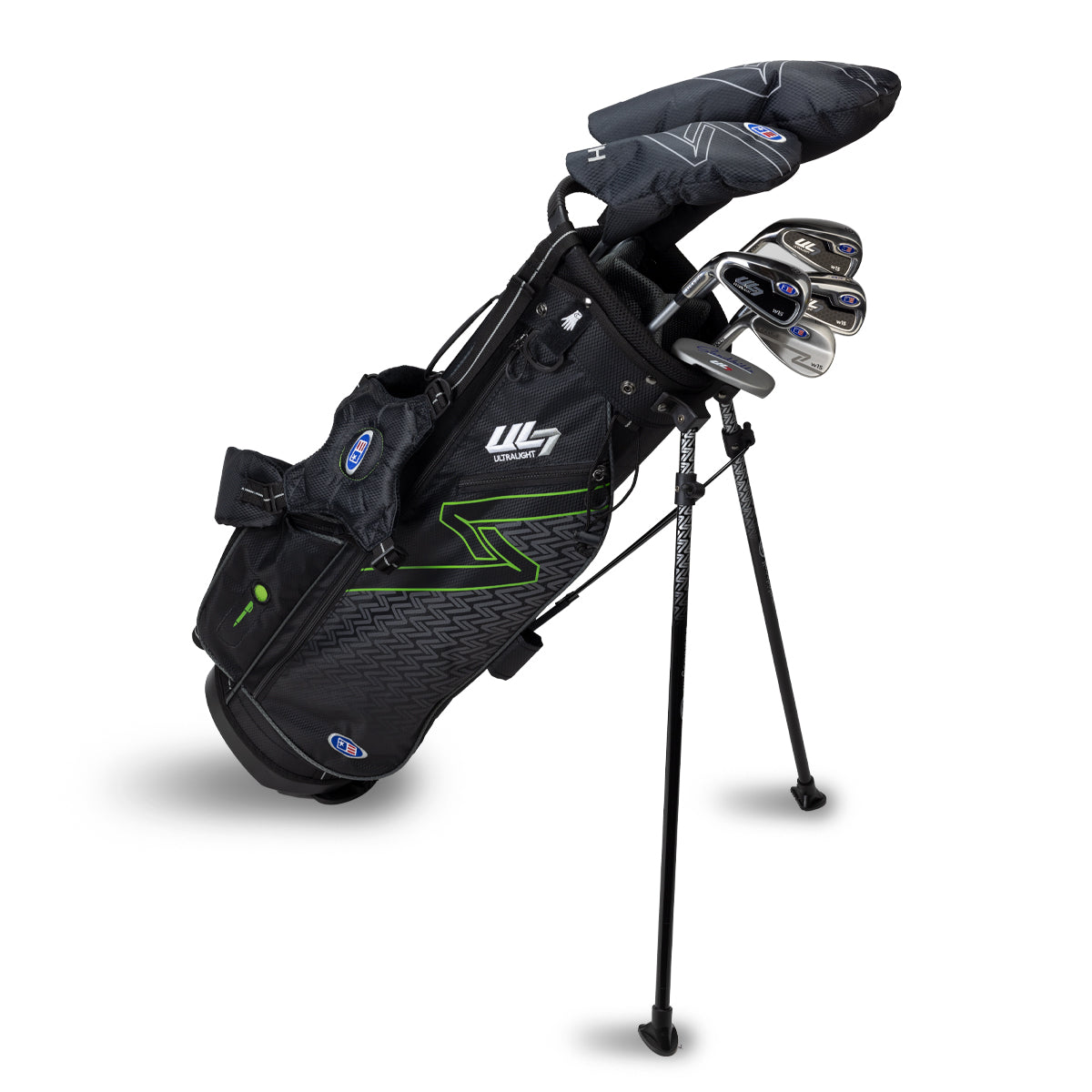 UL7 57 7 Club Stand Set, All Graphite, Black/ Left / Black/Green