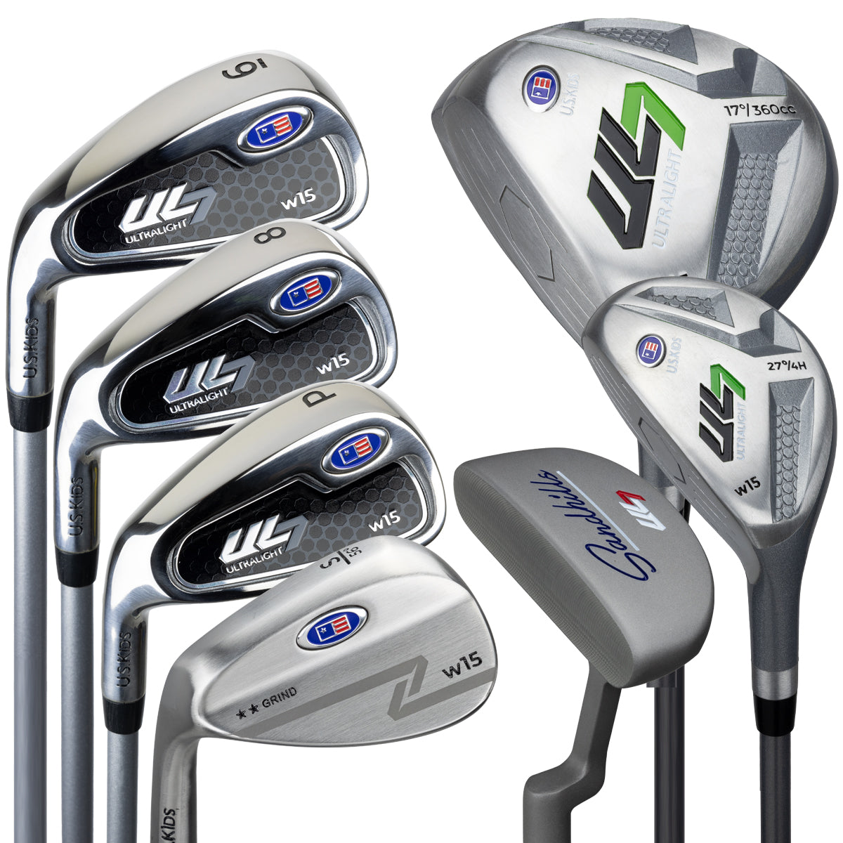 ul7-57-7-club-stand-set-all-graphite | U.S. Kids Golf