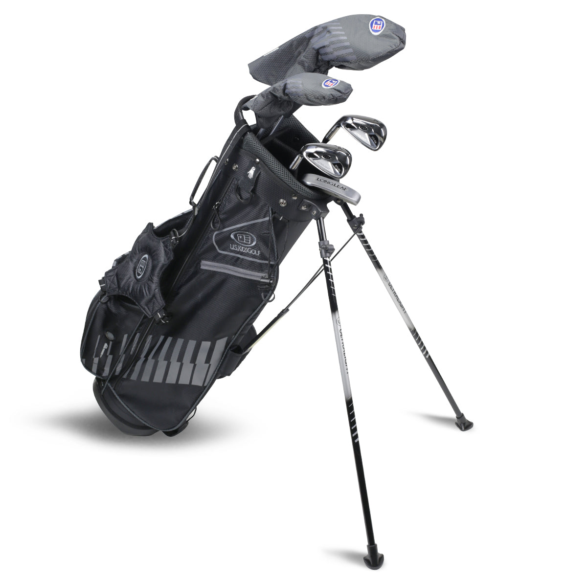 UL60-s 5 Club Stand Set, All Graphite, Grey/Maroon Bag Left / Black/Grey