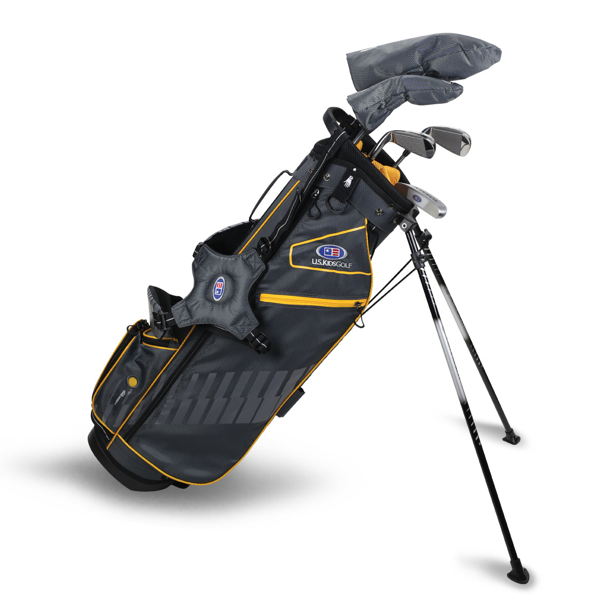 UL63-s 5 Club Stand Set, All Graphite, Grey/Gold Bag Right / Grey/Gold