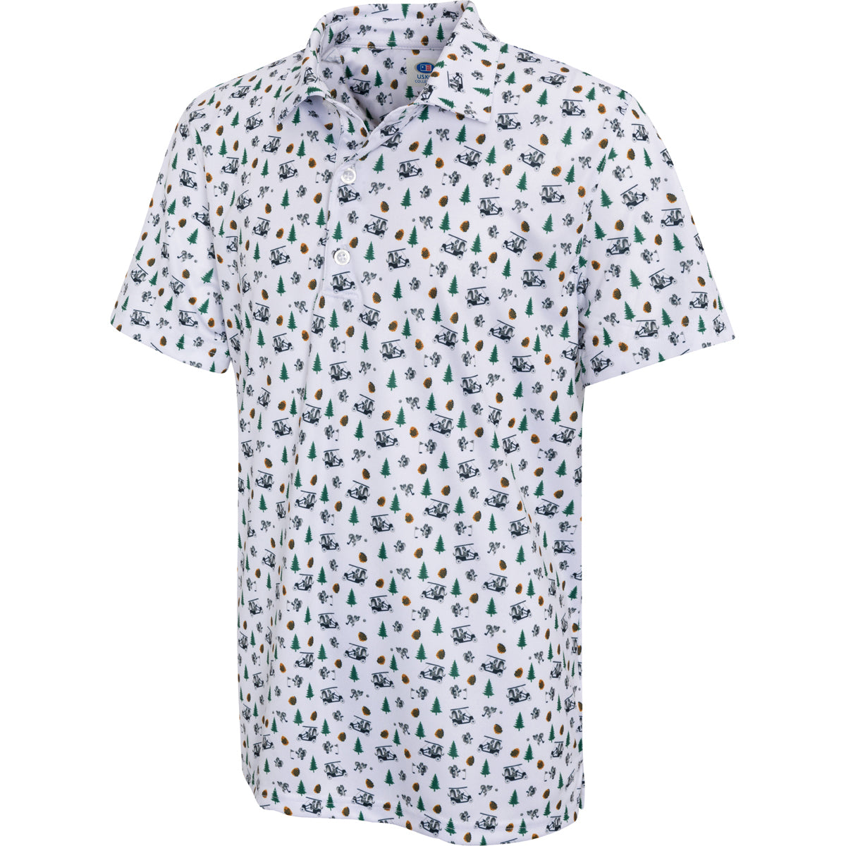 Boys Fox Squirrel Print Polo Youth S