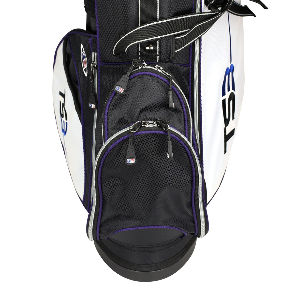 TS3-54 10 Club Stand Set, v10 All Graphite, Bla/Whi/Pur Bag Right / Black/White/Purple