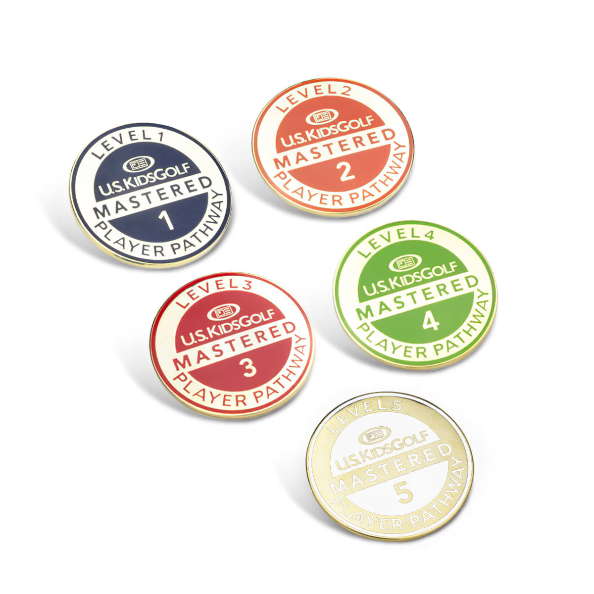 Level 1-5 Player Pathway Mastered Pins